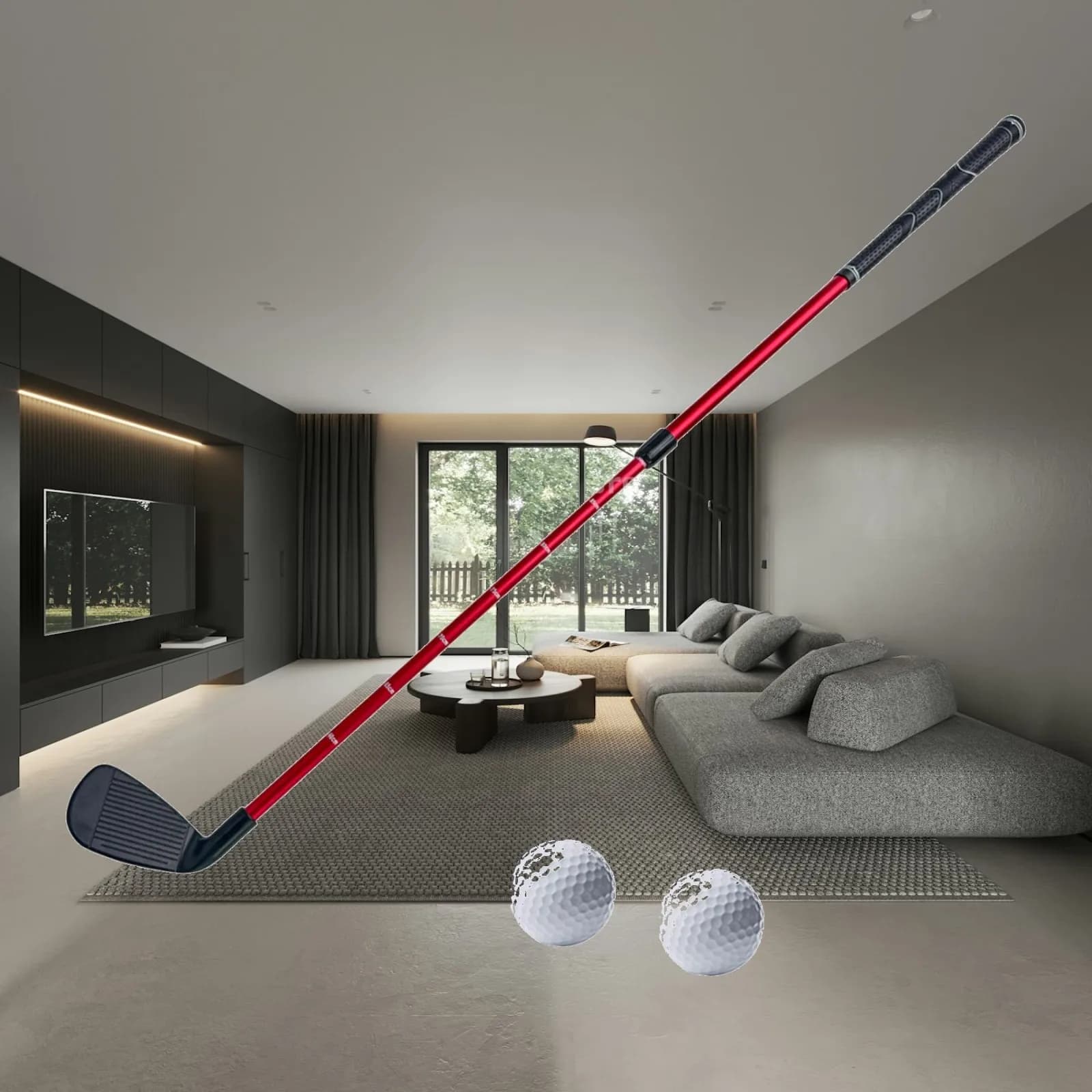 Adjustable Golf Chipper Club with Practice Balls Lightweight Utility Wedge for Golf Training Beginners Outdoor