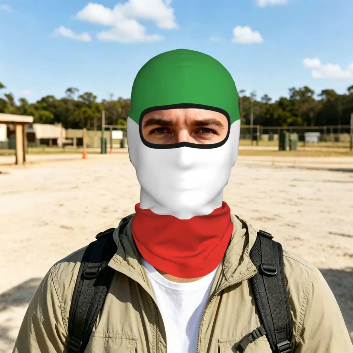 Flag Of Iran Outdoor Cool Sunscreen Motorcycle Face Mask Moto Biker Wind Cap Mask Stopper Windproof Bicycle Cycling Headgear