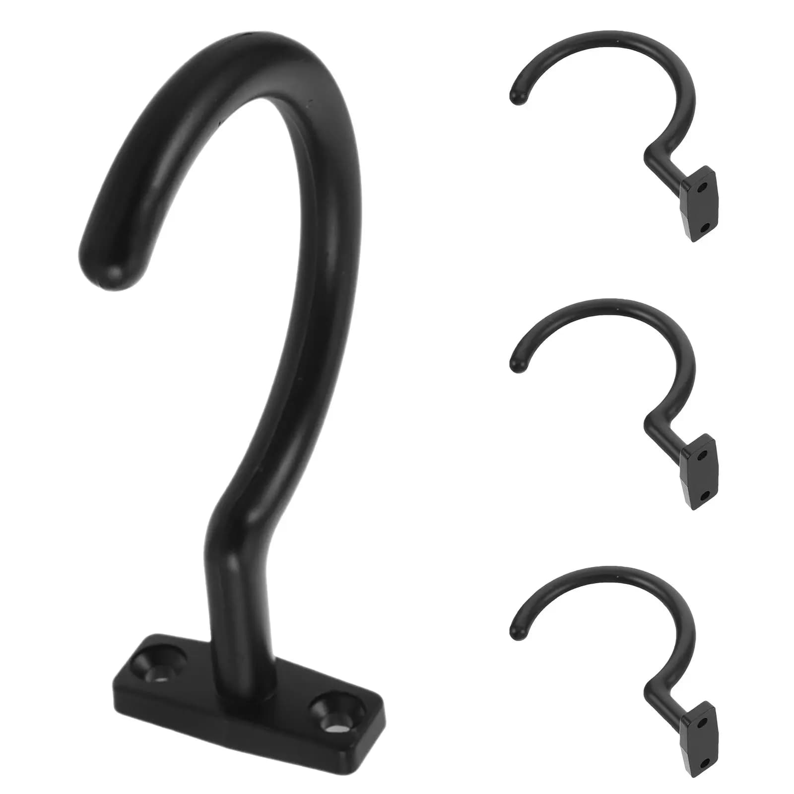 4Pcs Billiard Table Hook Black Metal Cue Rack Holder Under Table Mount Wear-Resistant Snooker Rod Organizer Pool Cue Storage