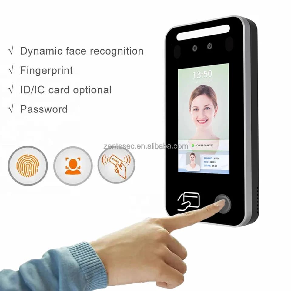 Sistema di presenza serratura intelligente con terminale biometrico per controllo accessi con telecamera per riconoscimento facciale AI 3D da 8 pollici impermeabile