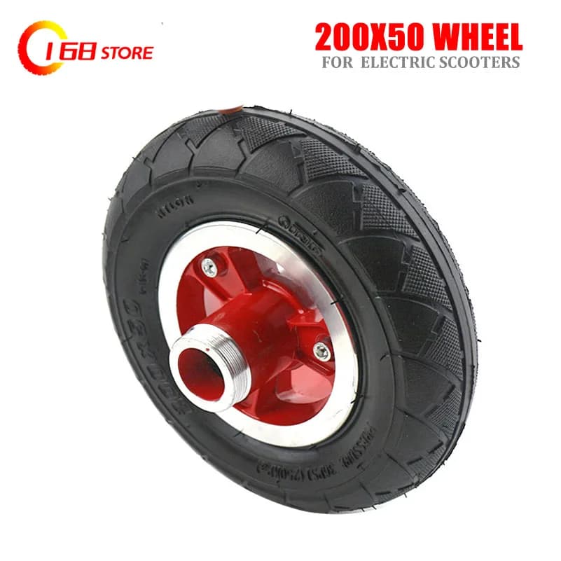 8 pollici Scooter Elettrico Della Bicicletta Mozzo Ruota Posteriore Cintura Motore Passo Denti Pignone 200x50 Pneumatico 8 "Ebike Parte 200*50 ruota