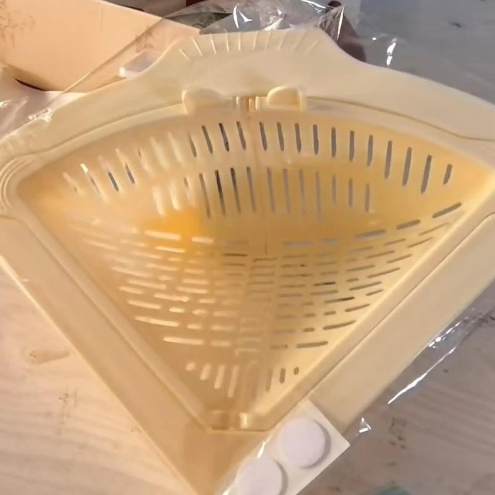 Cestino scolapiatti per lavello angolare in silicone con scarico automatico, portaoggetti da cucina, cestello di scarico per lavello, per rifiuti, avanzi di rifiuti alimentari