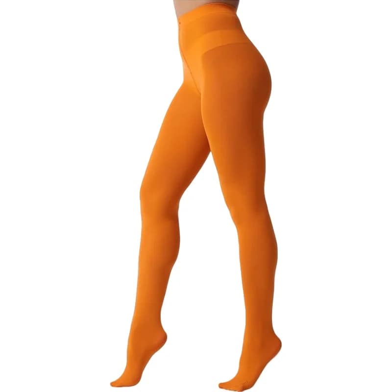 Women's 80D Ultra Soft Opaque Tights, Soft High Waist Solid Color Footed Pantyhose Hosiery Colored Stockings