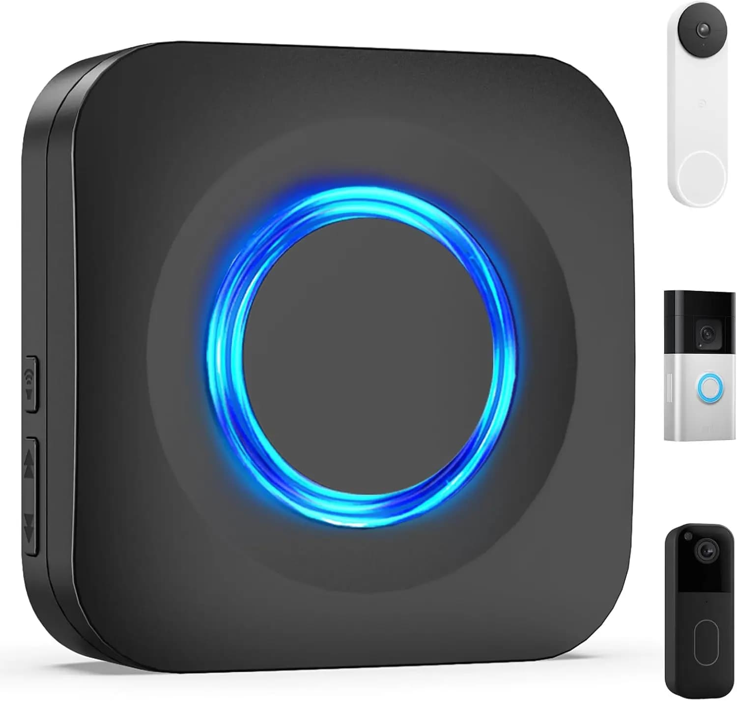 Campanello Wireless Compatibile con Videocitofoni, 5 Livelli di Volume, Flash LED, 58 Melodie per la Sicurezza Domestica