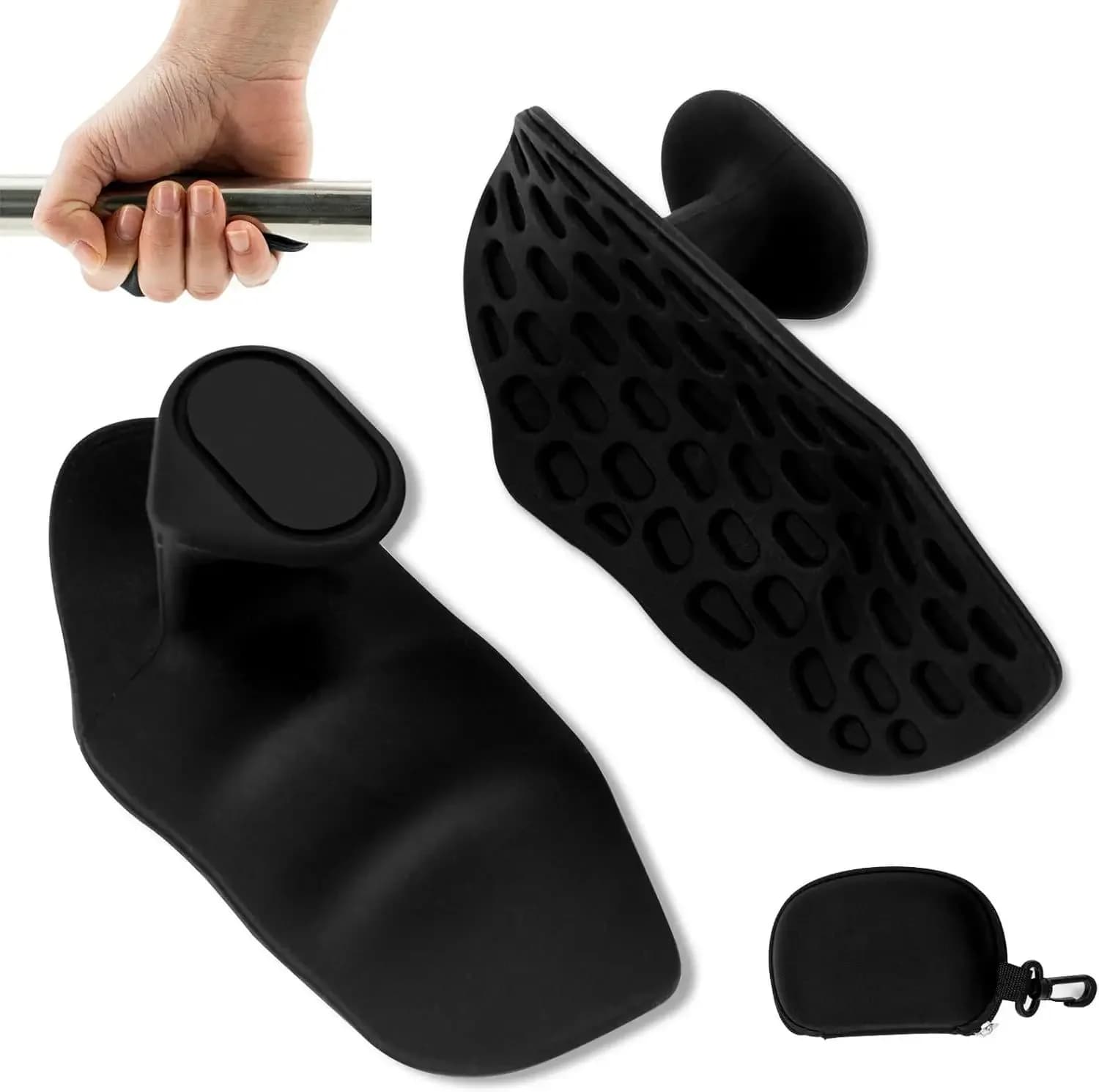 2Pcs Weight Lifting Grips Workout Gloves Flexible Hand Protection For Men Women Gym Fingerless Pull Up Bodybuilding Gymnastics