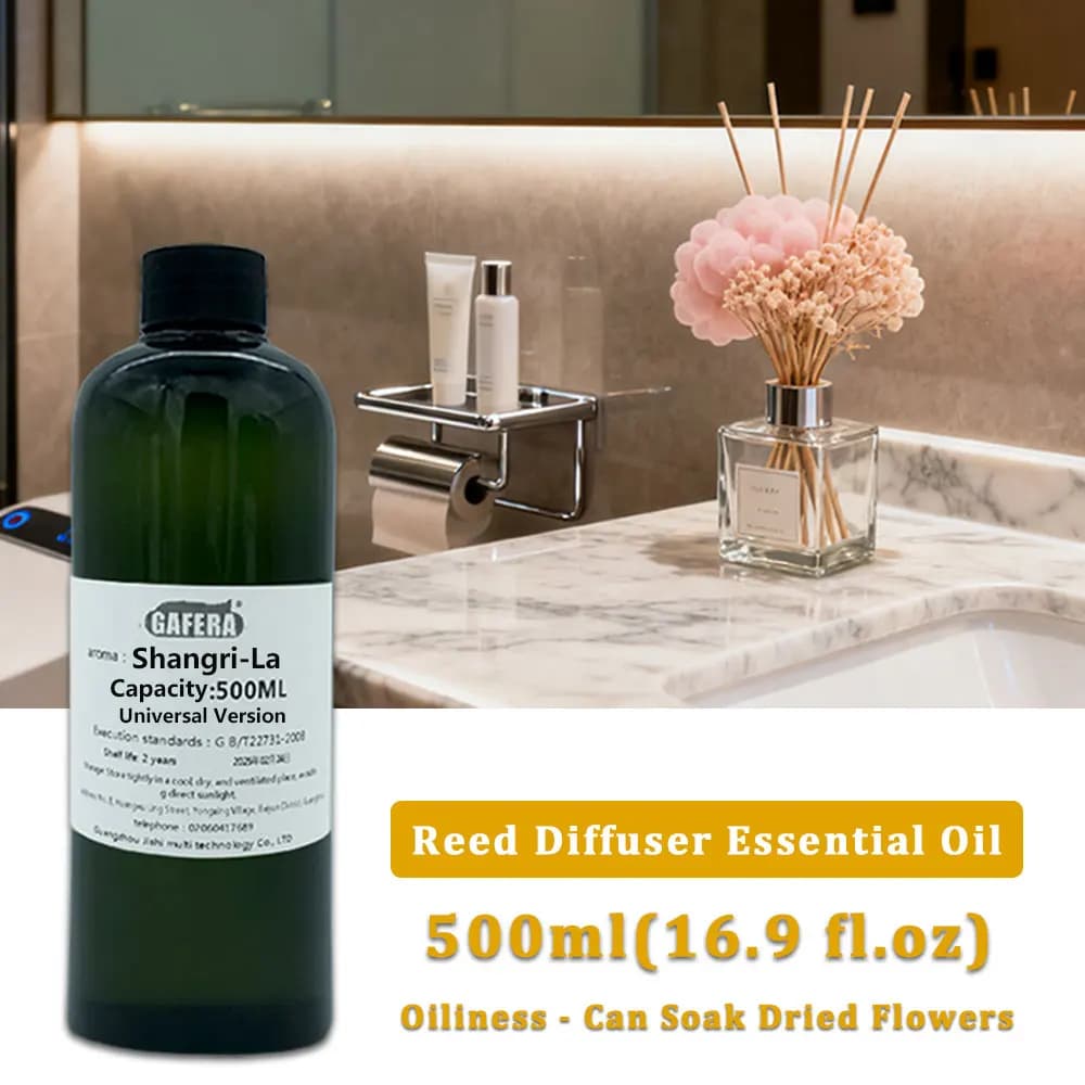 GAFERA 500ml(16.9 fl.oz) Shangri-La Essential Oil - For Vine Diffuser, Flameless Aromatherapy, Diffuser Replenish Aroma Oil