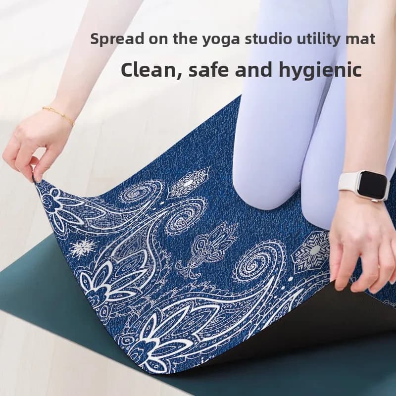 Yoga mats in suede for pilates, mat enlarged anti-slip odorless with alignment lines, sports equipment travel