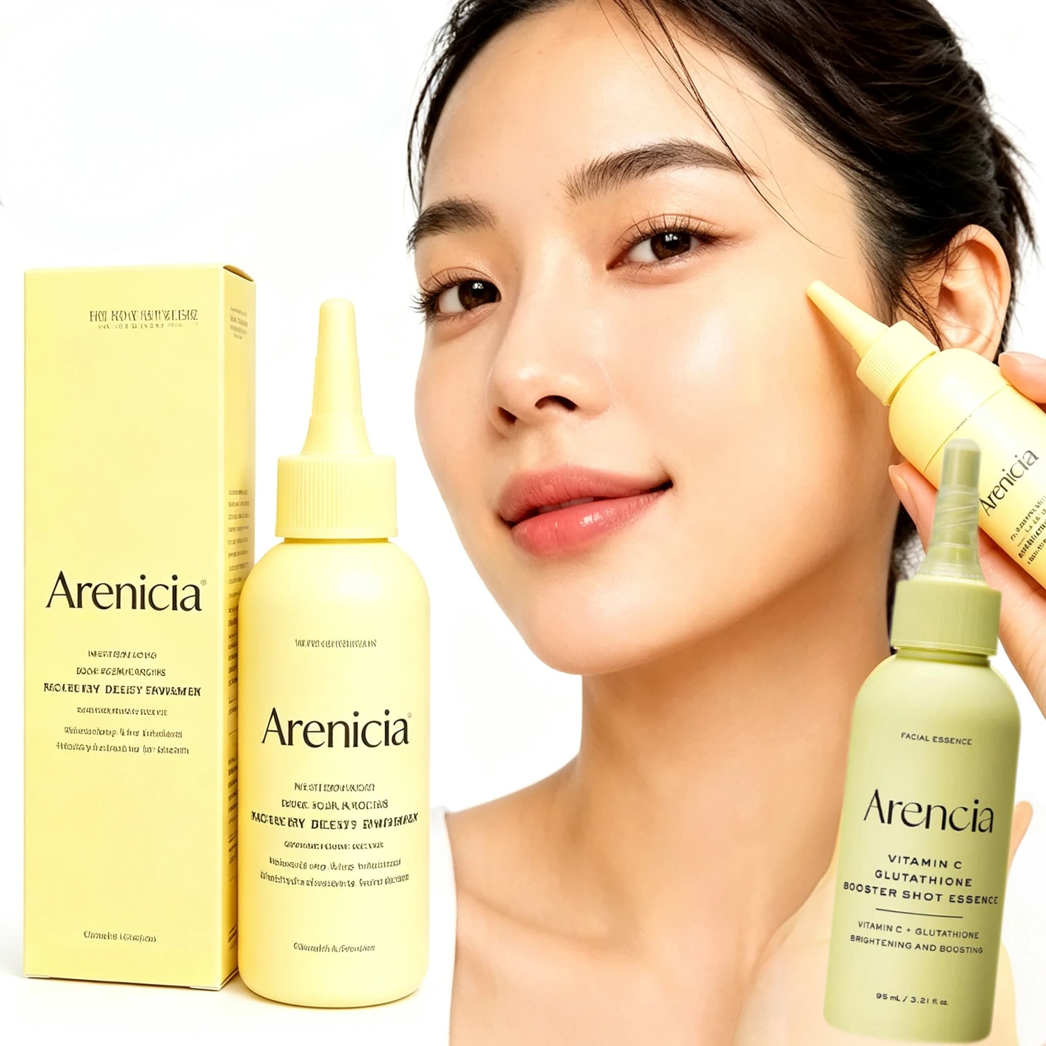 Arencia Vitamin C Glutathione Booster Shot Essence With Dropper Cap Brightening Boosting 95ml Korean PDRN Collagen Face Essence