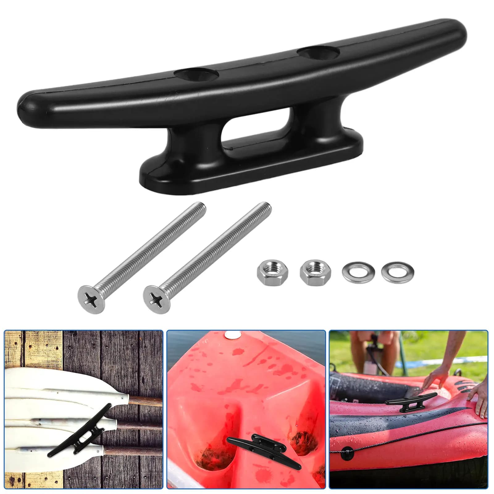 1Set Professional Metal Boat Cleat for Kayak Canoe Yacht Dock Rope Holder Waterproof Dustproof Wear Resistant Marine Cleats Dock