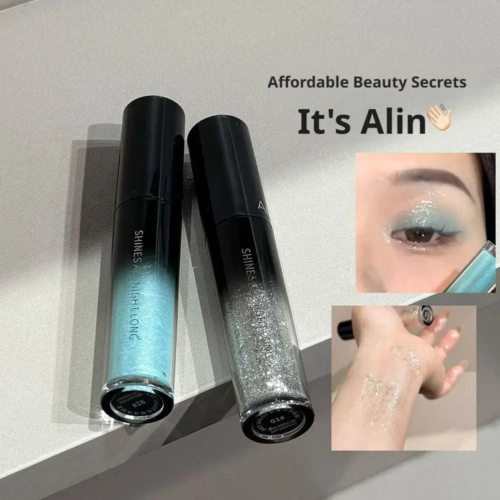 Ombretto liquido Star Glitter – Mermaid Tears Shimmer, a lunga tenuta, anti-sbavature, applicatore in velluto facile da usare