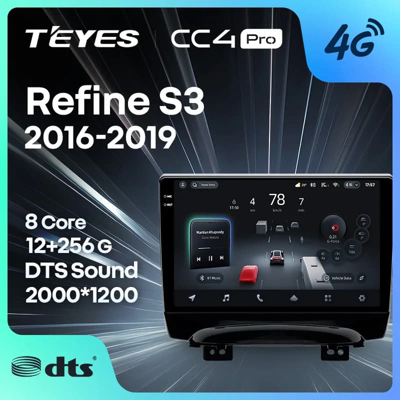 TEYES CC4 PRO Per JAC Refine S3 2016 - 2019 CarPlay Radio Multimedia Stereo Car play Android Auto 2DIN Autoradio