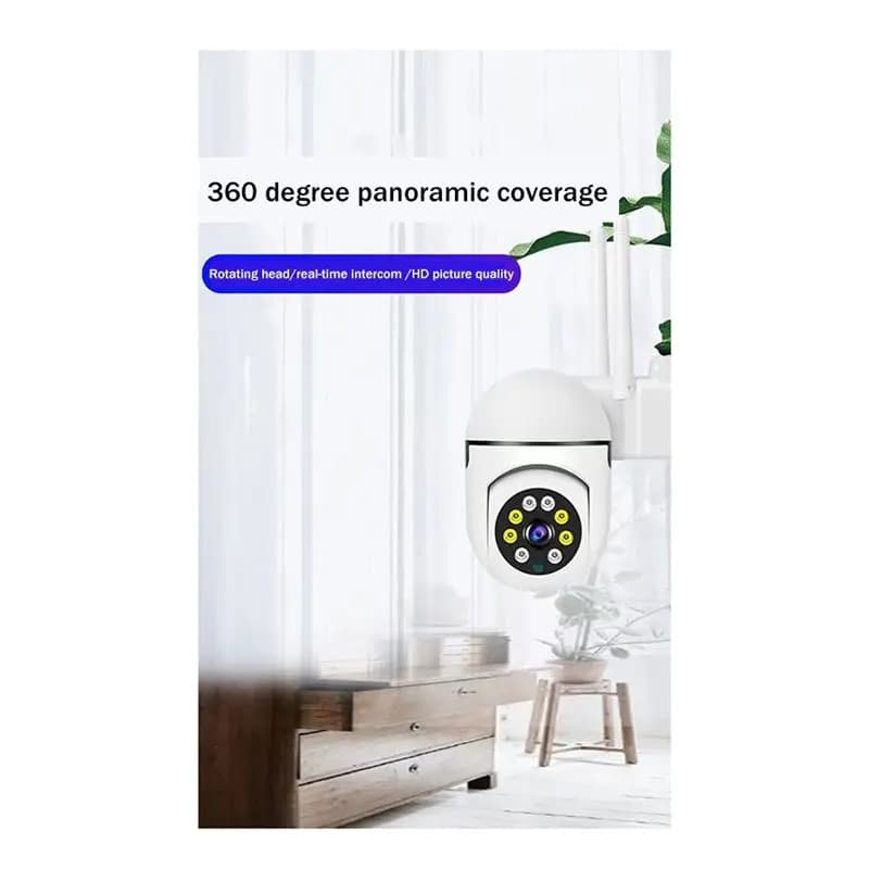 Telecamera di sorveglianza Wifi intelligente 1080P 2MP Telecamera wireless per visione notturna a colori per interni Telecamera di sicurezza domestica Spina americana