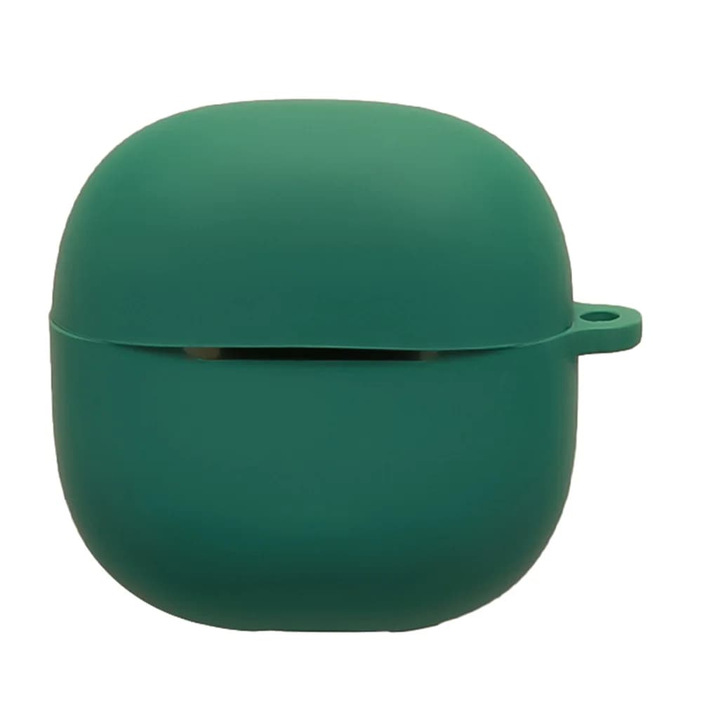Custodia Protettiva in Silicone per Auricolari Wireless Xiaomi Redmi Buds 8 Lite con Fibbia Anti-Smarrimento - Verde Scuro