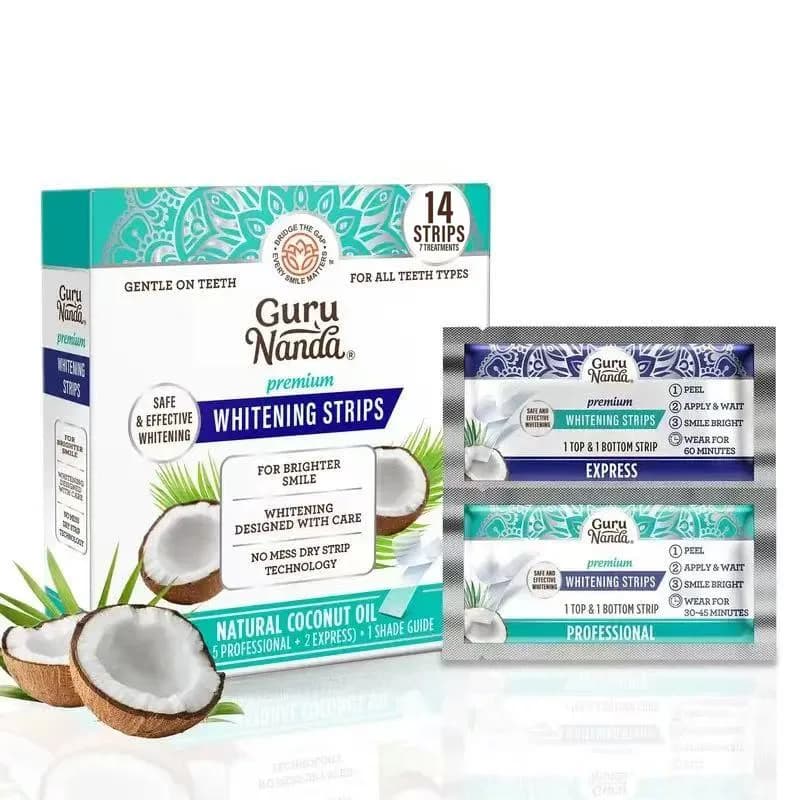 Whitening Strips, 7 Days Treatment (7 Packages - 2 Strips per Package) - Slip Strips for Sensible Tooth Disposal - Slip Strips and Dry
