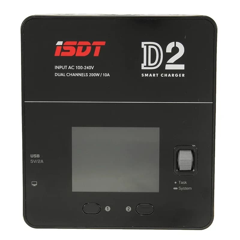 Caricabatterie bilanciante a doppio canale AC ISDT D2 MARK II 200W 20A per auto RC, aerei, elicotteri 2-6S Lipo LiHv LiFe