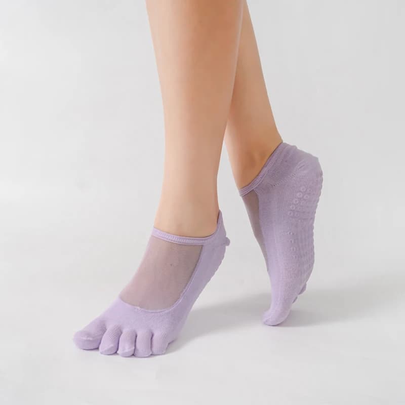 Pilates socks with professional mesh surface for women socks for Yoga breathable anti-slip socks for women's ballet classic cotton socks for Fitness