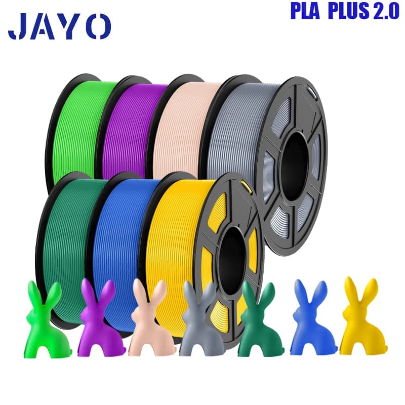 Filamenti per stampante 3D JAYO pla plus 2.0 7 rotoli 1,75 mm materiale di stampa 3D multicolore per stampante 3D FDM senza bolle al 100%