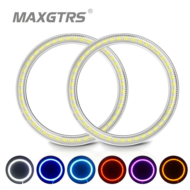 2x Angel Eyes 76mm 80mm 85mm 90mm 94mm 3528 Halo Ring LED Auto Led Fendinebbia Moto Daylight DRL Light