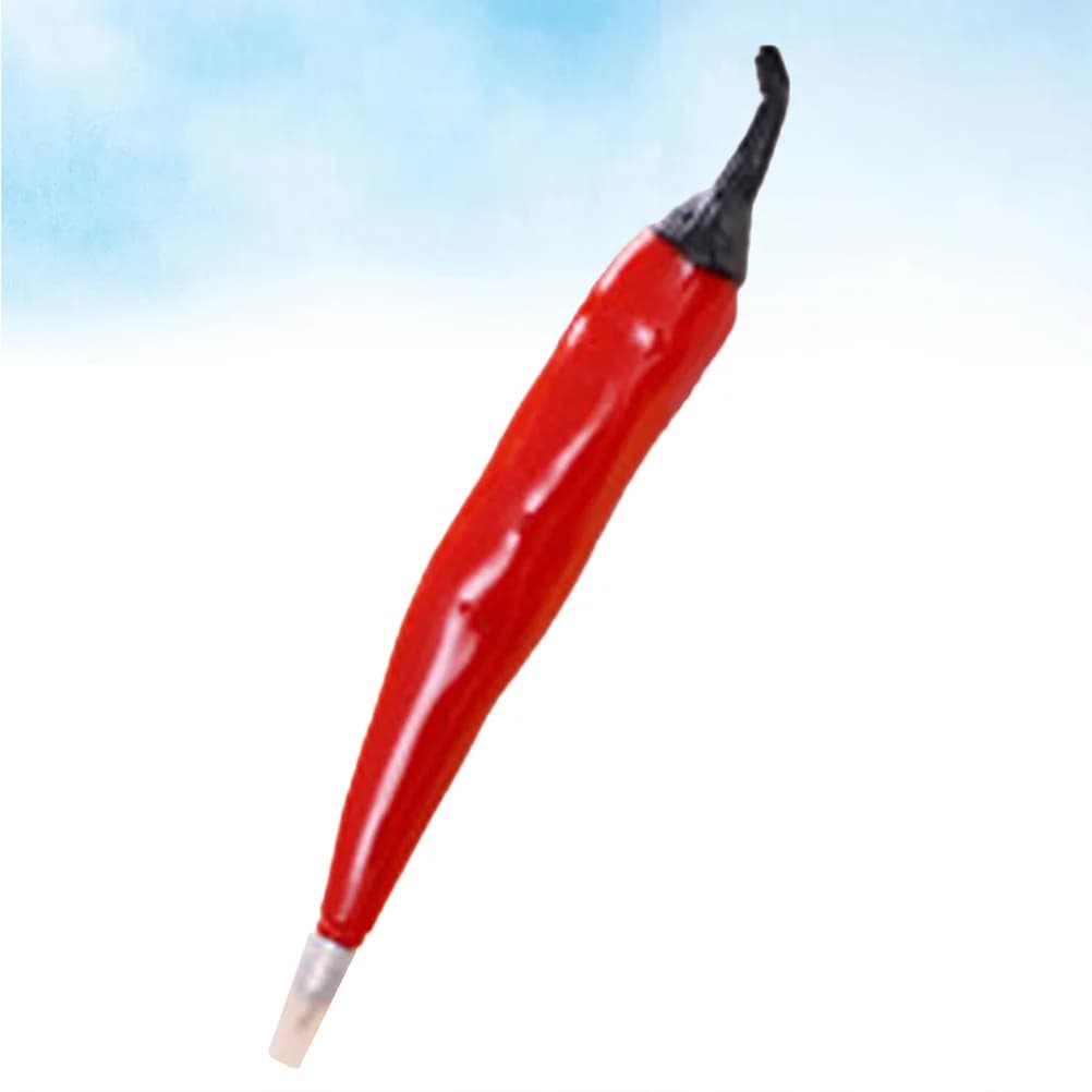 1 penna gel con penna a sfera per cartoni animati con magnete, design a forma di peperoncino, cancelleria per casa, scuola, ufficio, rossa