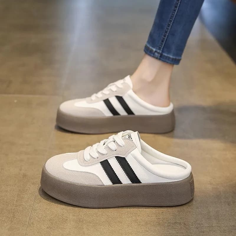 Spring and autumn New Fashion bag with thick sole half slippers Women's boot Popular casual Comfortable foot pedal 2025