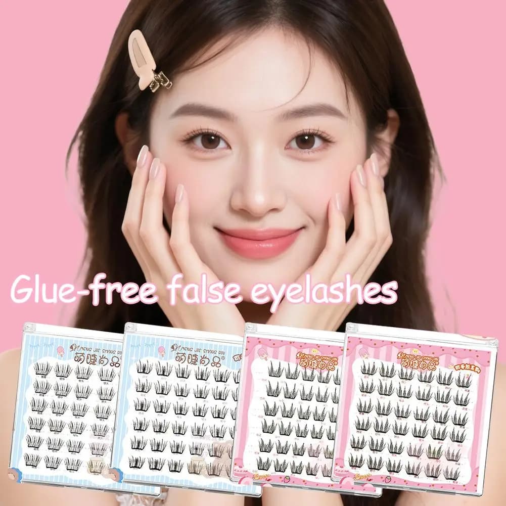 New Collarless Fined Eyelashes, Ultra Subtile Grape Eyelashes Zero Touch Effect, Segmentated Fin Liquid Eyelashes, R9Y1 Eyelashes