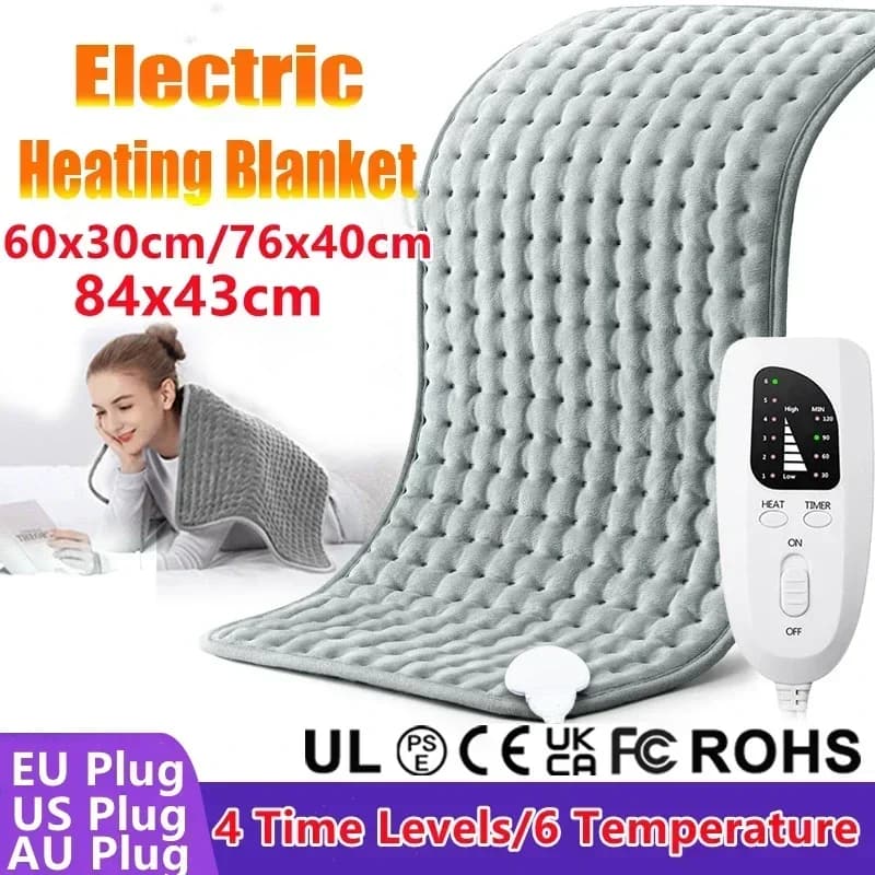 Aggiornamento Coperta di Riscaldamento Elettrico Piede Mano Addome Scaldino Invernale Coperte Termiche Lavabili Tappetino Riscaldato Per Divano Letto 84x43 cm