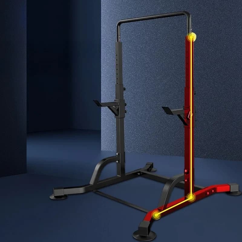 Indoor horizontal bar pull-up device, squat rack, light commercial horizontal bar barbell rack