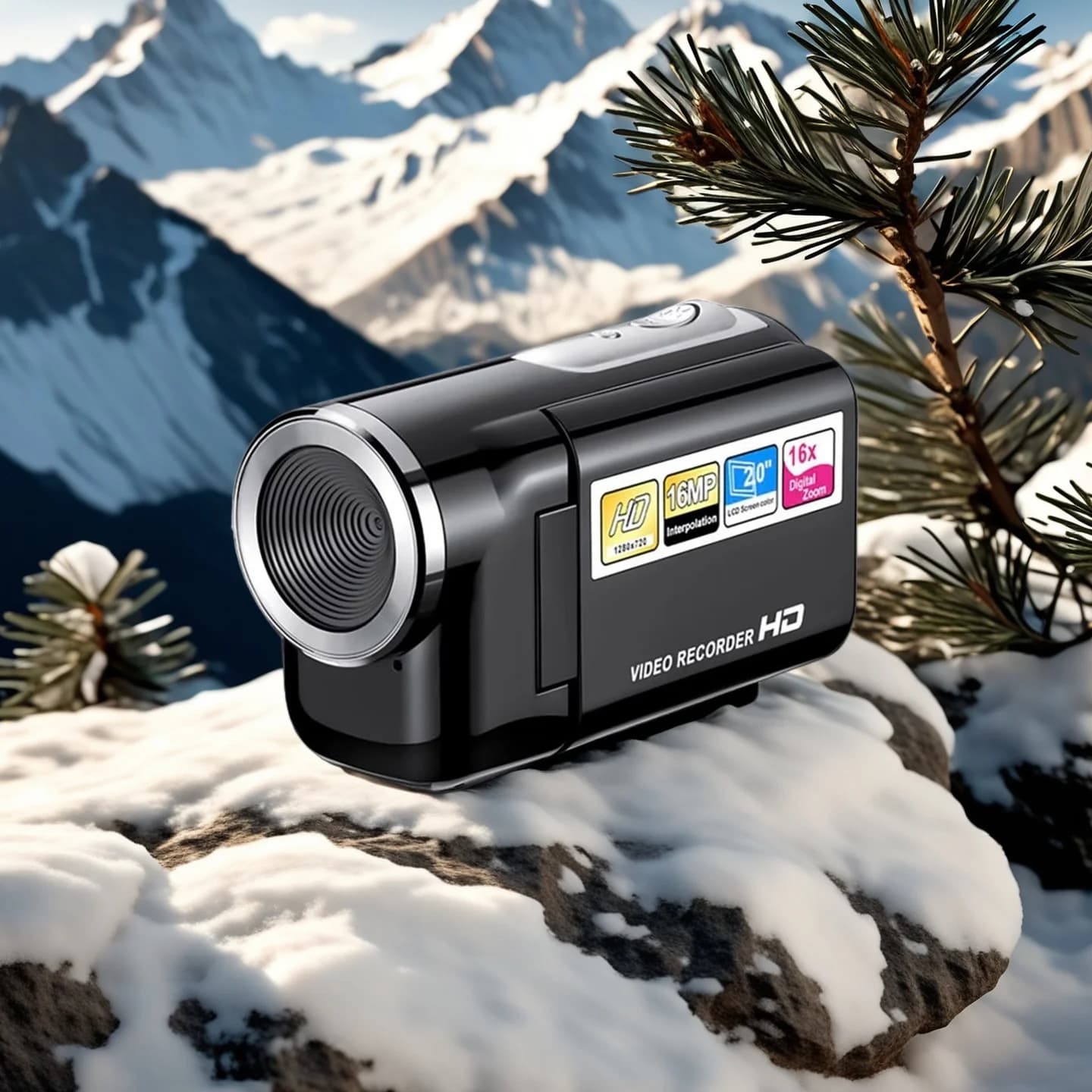 Videocamera HD 16X con Scheda SD, Mini Telecamera DV Portatile Digitale