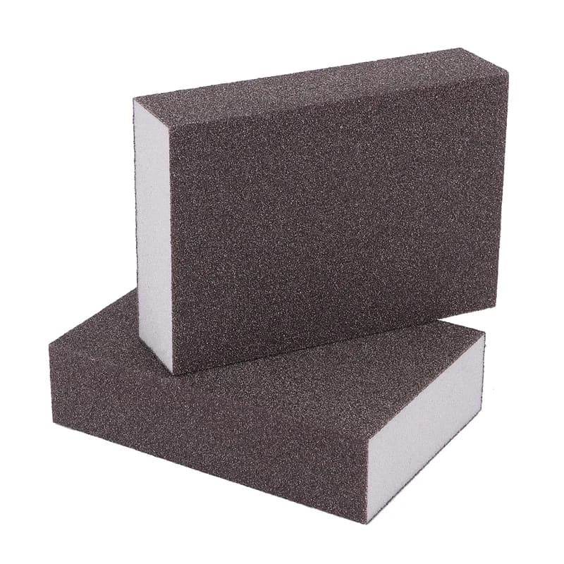 Confezione da 8 spugne abrasive, blocchi di levigatura grossolani e fini, in grana 60-220, carta vetrata in schiuma di sabbia per metallo, legno lucido