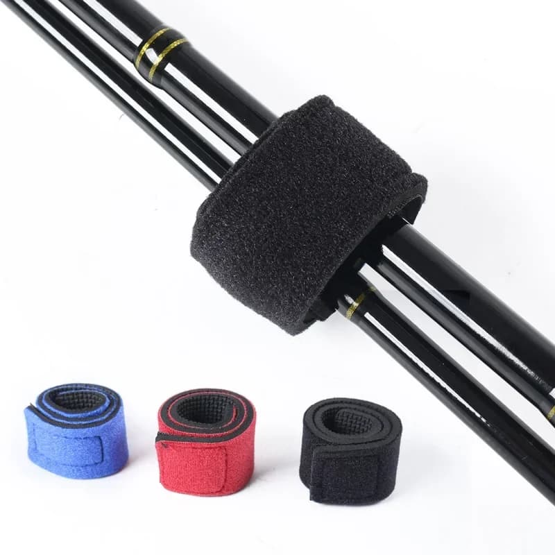 5 pcs Fishing Rod Tie Holder Strap Anti-slip Belt Wrap Band Pole Holder Elastic Wrap Band Pole Holder Fittings Reusable Fixing Belt