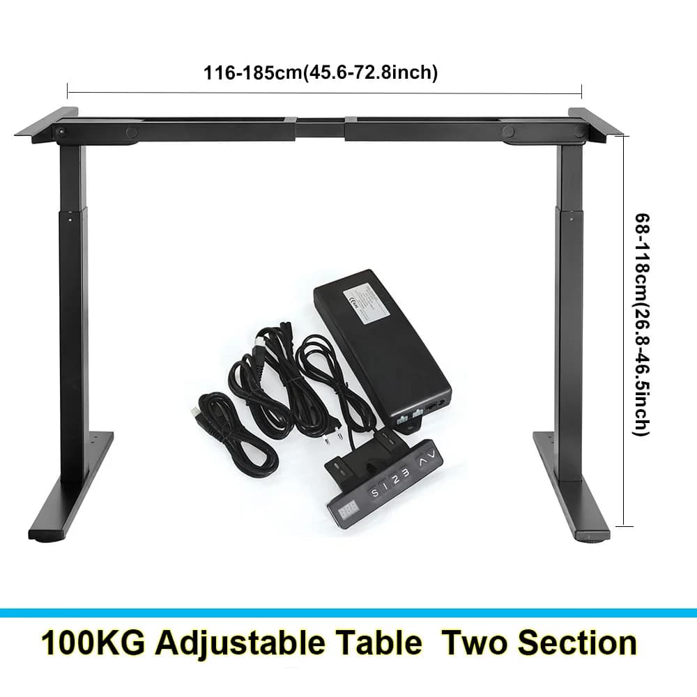 Scrivania di sollevamento elettrica a due/tre sezioni doppio motore regolabile in altezza Sit Standing Desk Frame per Stand Up Office Gaming Table