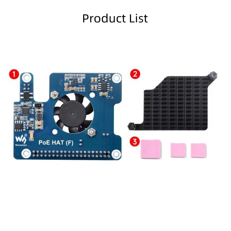 For Raspberry pi5 Support Power over Ethernet 802.3af/at expansion card