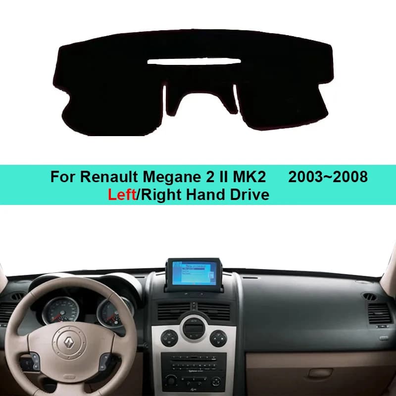 2 layers Auto Dashboard Cover Cap for Renault Megane 2 II MK2 2003 ~ 2008 Dashboard Pad Anti-UV Accessories