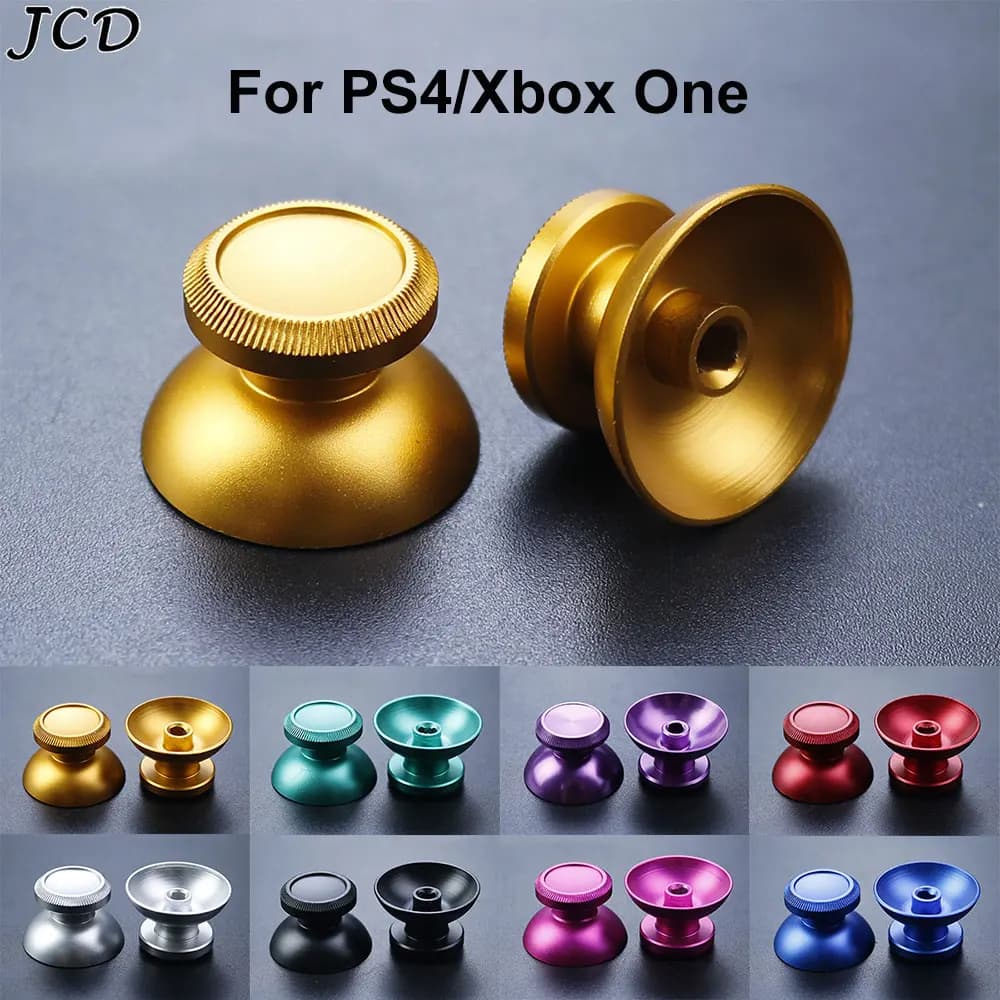 JCD 2 pz Alluminio Metallo 3D Joystick Analogico Thumb Stick Grip Cap Bottoni di Ricambio Per PS4 Slim/Pro/Xbox One Slim Controller