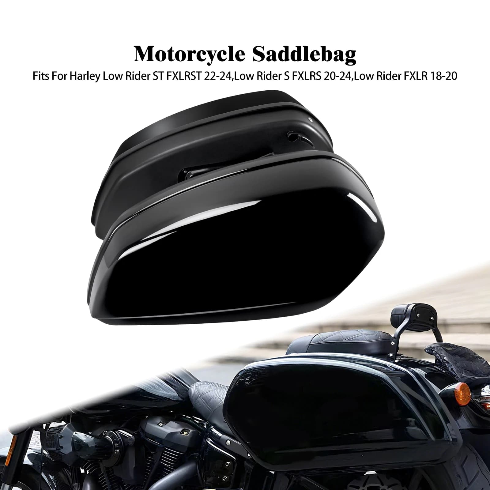 Borse laterali per borse laterali rigide per moto con kit di aggancio per Harley Softail Low Rider ST 2022-24 FXLRS 20-24 FXLR 2018-20 Bagagli