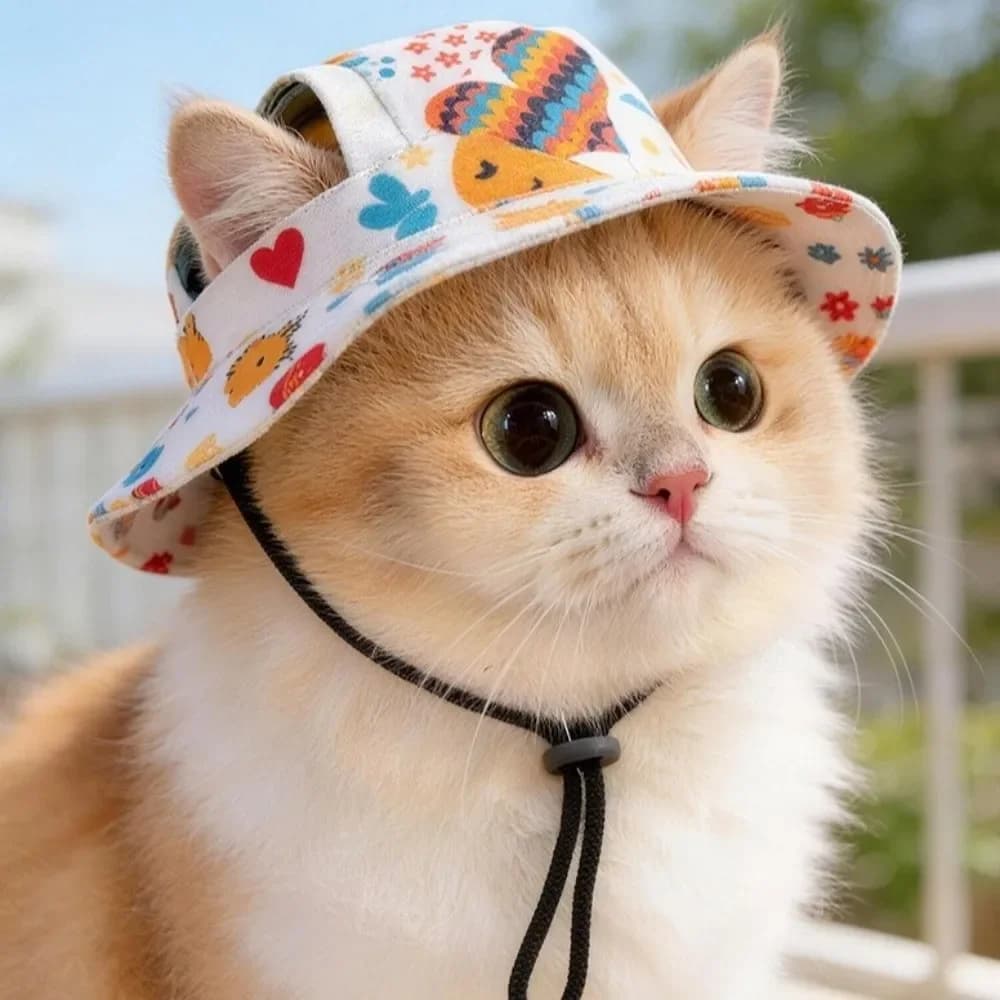 Cappello da Pescatore per Cani Regolabile e Traspirante, Comodo Cappello Parasole per Animali Domestici con Orecchie Esposte, Protezione Solare per Cani, Ideale per Viaggi all'Aperto