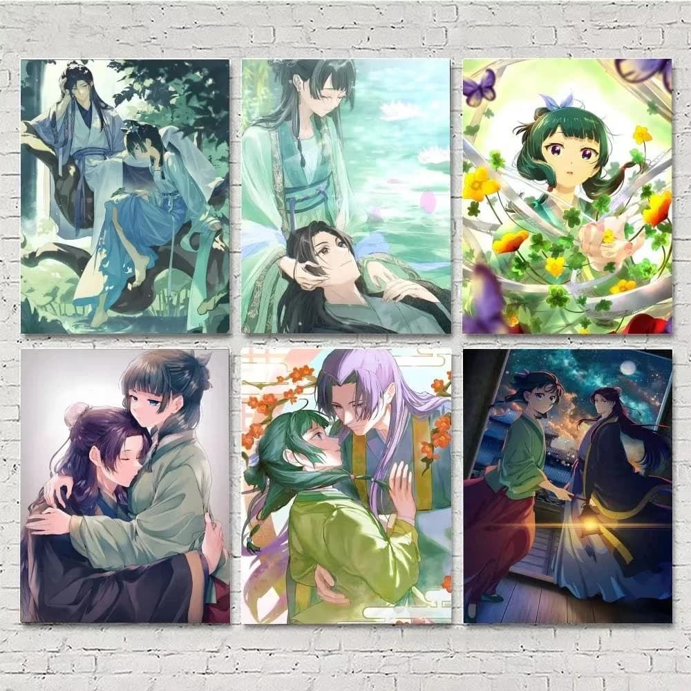 Frameless 5D DIY Diamond Painting Kit The Apothecary Diaries Anime Maomao Art Full Drill Rhinestone Wall Decor Gift
