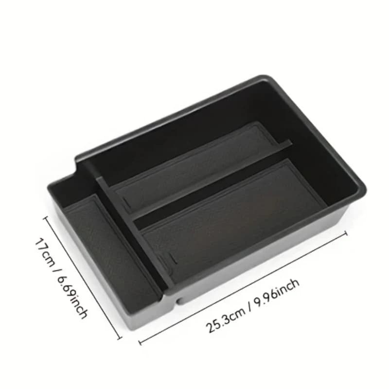 Per XPENG G6 Console centrale Bracciolo Organizzatore Vassoio Durevole ABS Nero Scatola di immagazzinaggio con divisore Accessori interni auto
