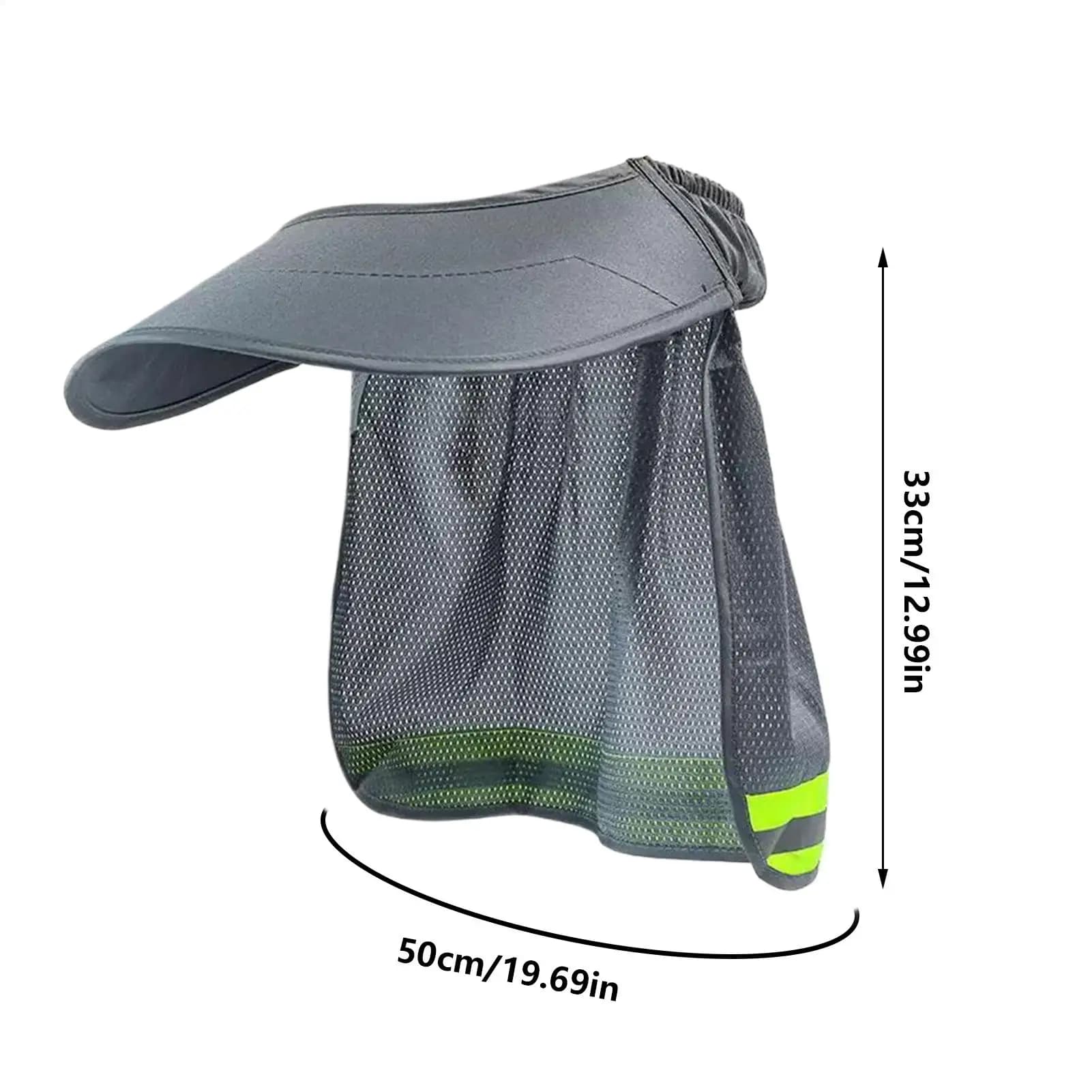 Safety Reflective Hard Hat Shade Neck Shield Helmet Sun Shade Reflective Stripe Summer Sun Protection for Construction Working