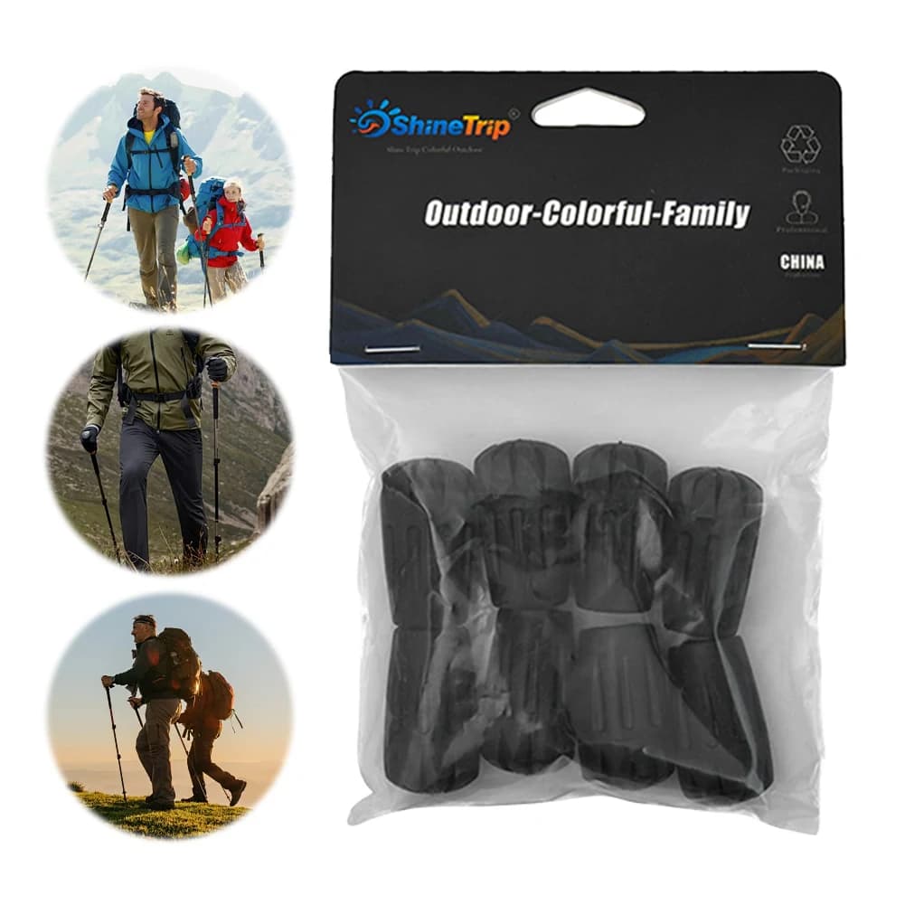 8 piece walking poles Tips for rubber trekking poles Anti-slip protective mat for trekking poles