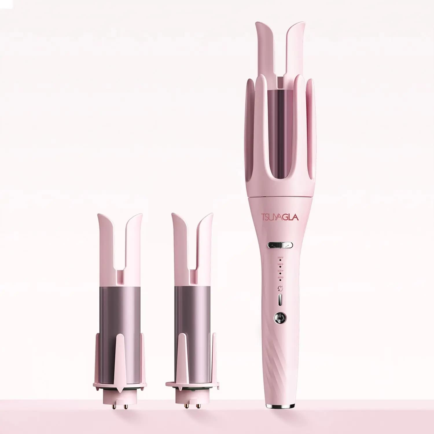 Ferro Arricciacapelli Automatico 3 in 1 con 3 Cilindri (1"-1.25"-1.5"), Rotante, 3 Impostazioni di Temperatura, Riscaldamento Rapido, Anti-Scottatura, Doppia Tensione
