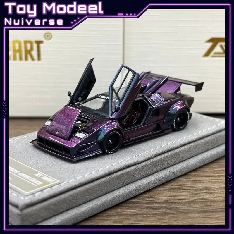 TopArt LBWK Countach Chameleon 1/64 Scale Luxury Tuned Body Diecast Alloy Car Realist Simulation Collectible Model Perfect Gift