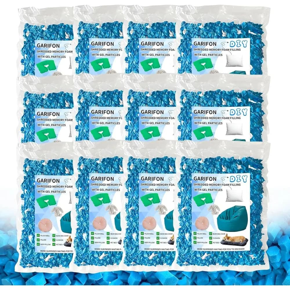 Riempimento per sacchi di fagioli da 60 libbre, riempimento per cuscini, riempimento per sacchi di fagioli, riempimento in memory foam triturato, riempimento per sacchi da boxe, riempimento in memory foam per Pouf/Ottoman