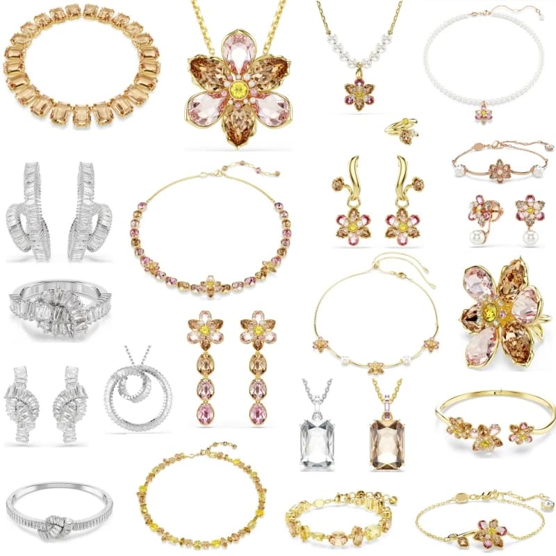 2025 new necklace women's niche design bracelet light luxury versatile high-end feeling earrings trendy fashion ring jewelr
