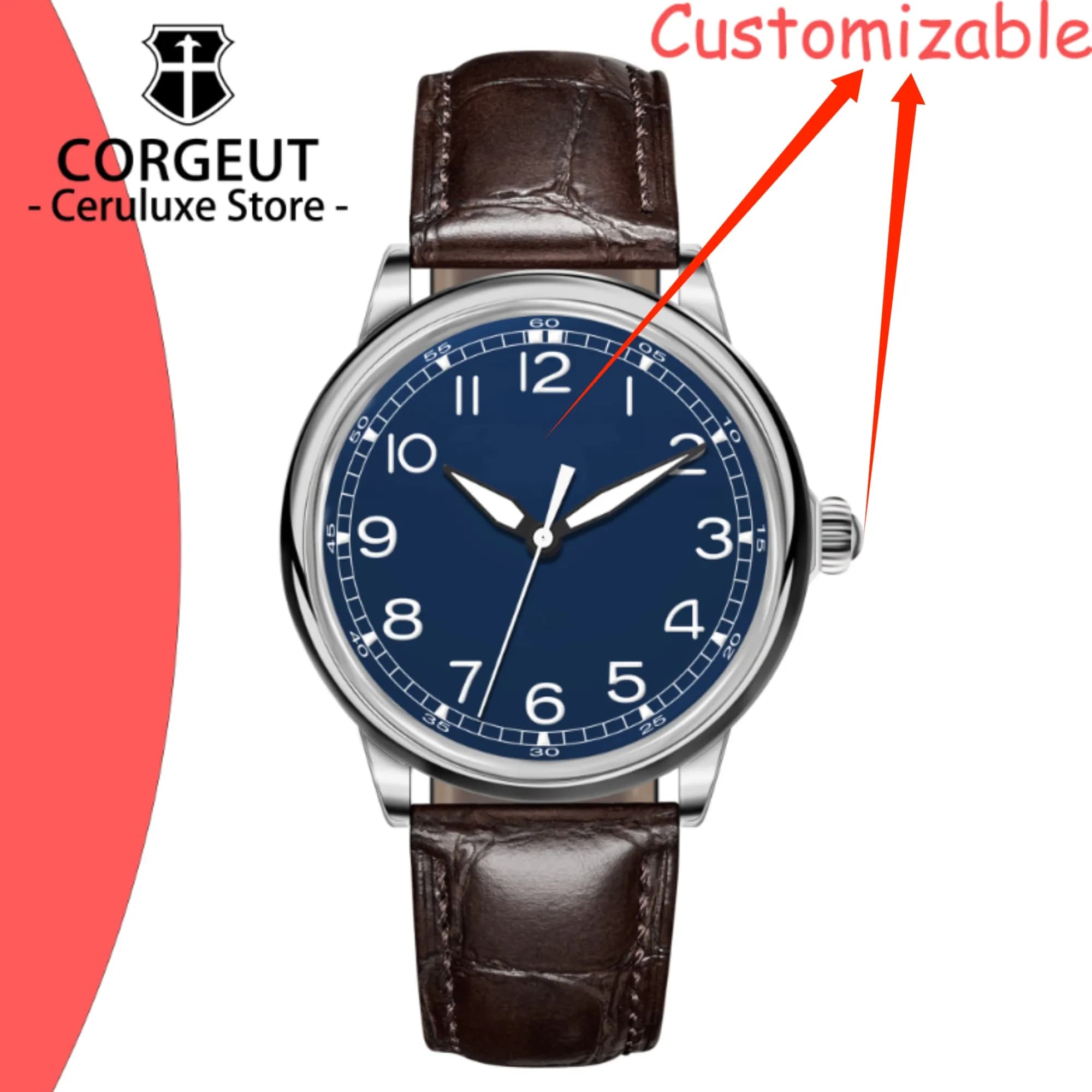 Orologi di Lusso Meccanici Automatici da Uomo con Logo Personalizzato 41mm MIYOTA8215, Orologio da Polso Meccanico 316L per Affari, Relogio Masculino