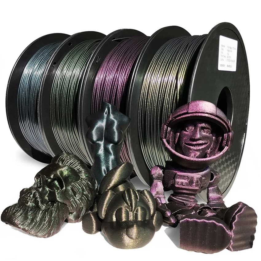 3D Printer Filament Glitter PLA 1KG 500G 250G Sublimation Filament Magic Polished Plastic Material 1,75mm 3D Rainbow Filament