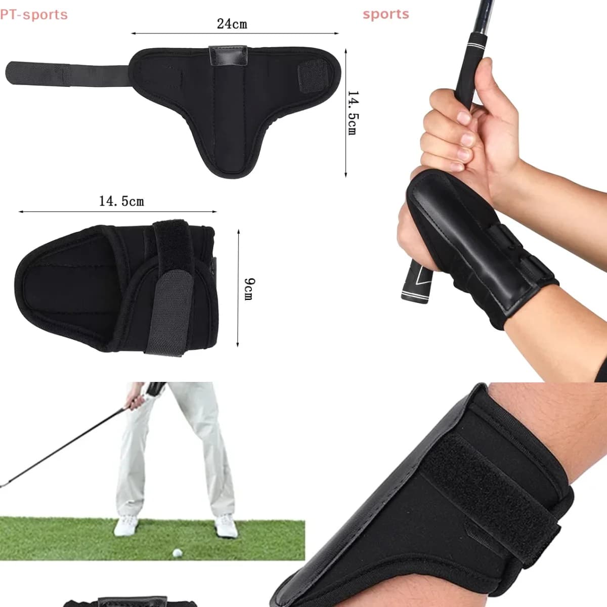 Fascia di alimentazione per l'allenamento dell'oscillazione da golf professionale con tutore per il polso per attrezzature per la pratica dell'allineamento del movimento dell'oscillazione liscia ed efficiente