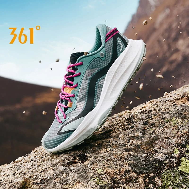 361 degrees Outdoor Off-Road men's Running Shoes lightweight and durable and breathable men's wear-resistant sneakers 672432210
