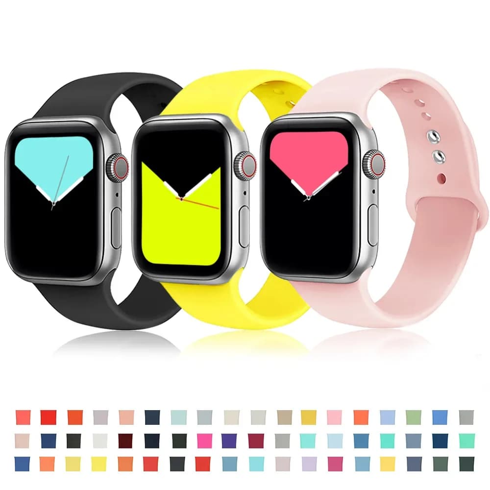 Cinturino in Silicone per cinturino Apple Watch 44mm 40mm 45mm 41mm 49mm 42mm 38mm 44mm bracciale sportivo iWatch Series 9 8 7 SE 6 5 4 Ultra 2