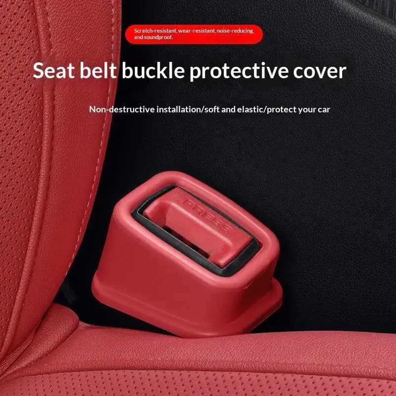 【MO】1/4 Pezzi Blocco Cinture di Sicurezza Antiscivolo in Silicone, Fissatore per Cinture Auto, Accessori Decorativi per Interni Auto